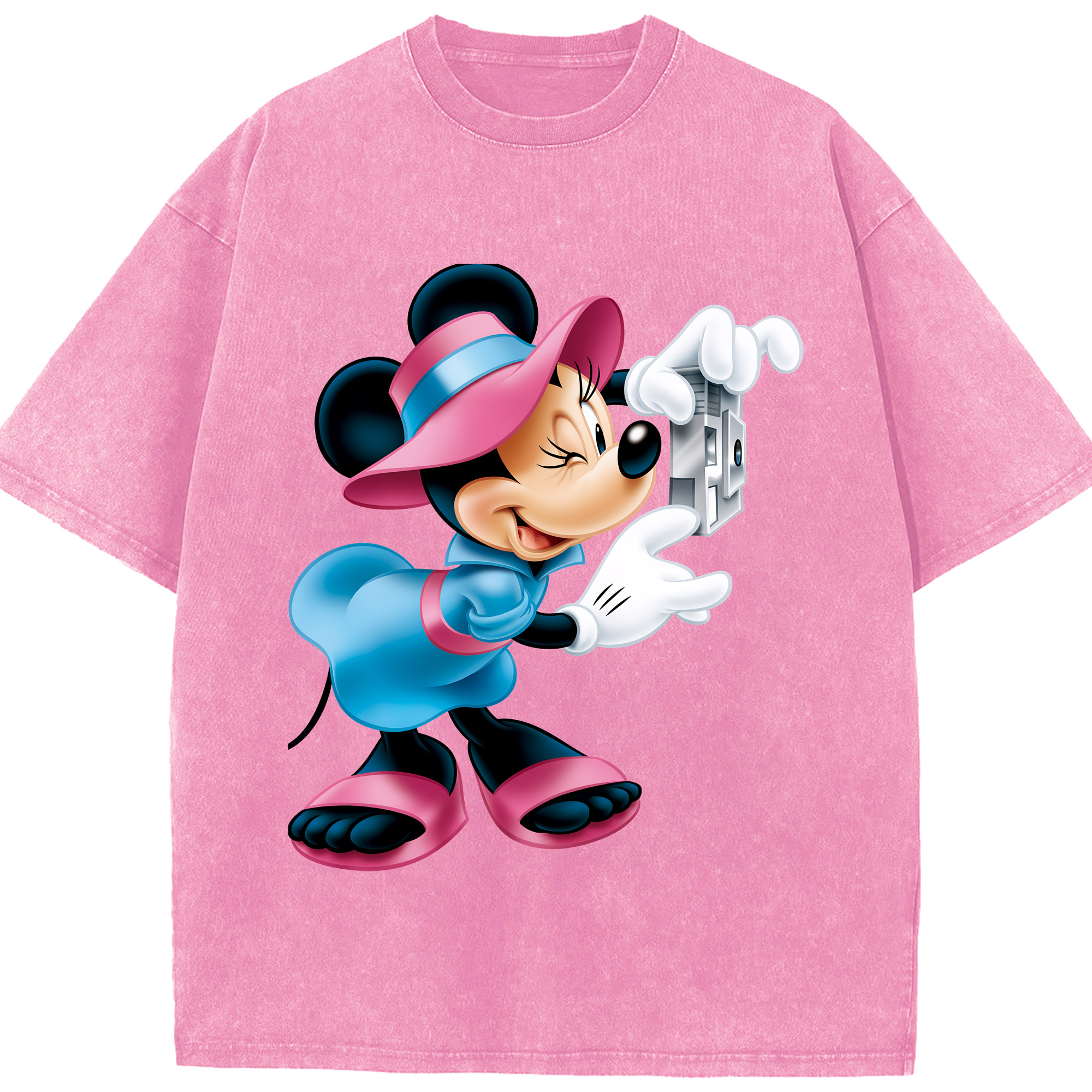 （画像用） ミッキーマウス Mickey Mouse 綿100% ヴィンテージ風 半袖Tシャツ（フロントプリント）